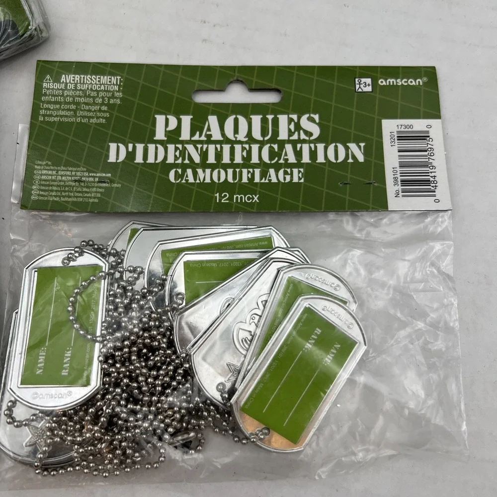 MILITARY ARMY CAMOUFLAGE‎ BIRTHDAY PARTY SET - 6 PACKAGES PARTY SUPPLIES